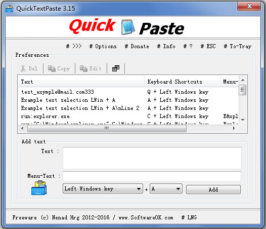 QuickTextPaste(ճı) V3.15 ɫ